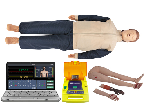 高级多功能心肺复苏模拟人（心肺复苏、AED除颤、创伤四肢-计算机控制无线版）