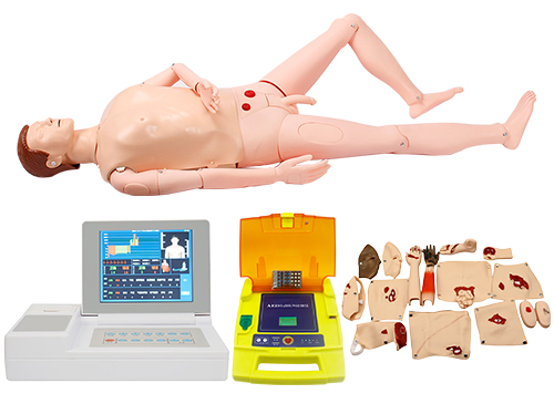 高级多功能心肺复苏模拟人（心肺复苏、AED除颤、基础护理、创伤-8英寸触摸屏无线版）